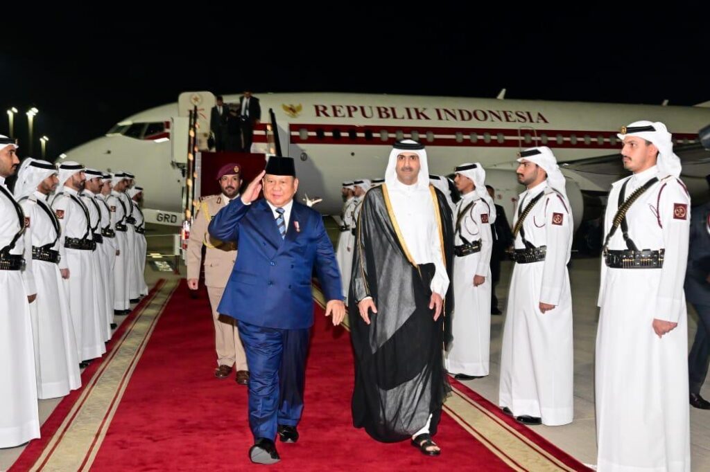 Prabowo Subianto Tiba di Doha, Qatar untuk Kunjungan Resmi dan Diplomasi Strategis Multisektor
