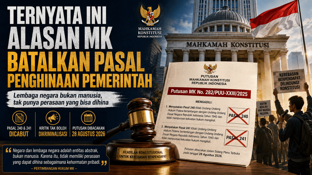 Ternyata Ini Alasan MK Batalkan Pasal Penghinaan Pemerintah di KUHP